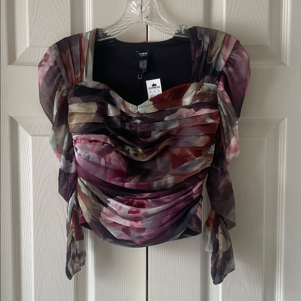 Express Multicolor Floral Blouse